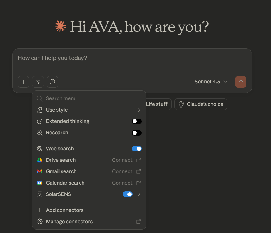 Claude Desktop with MCP Connected